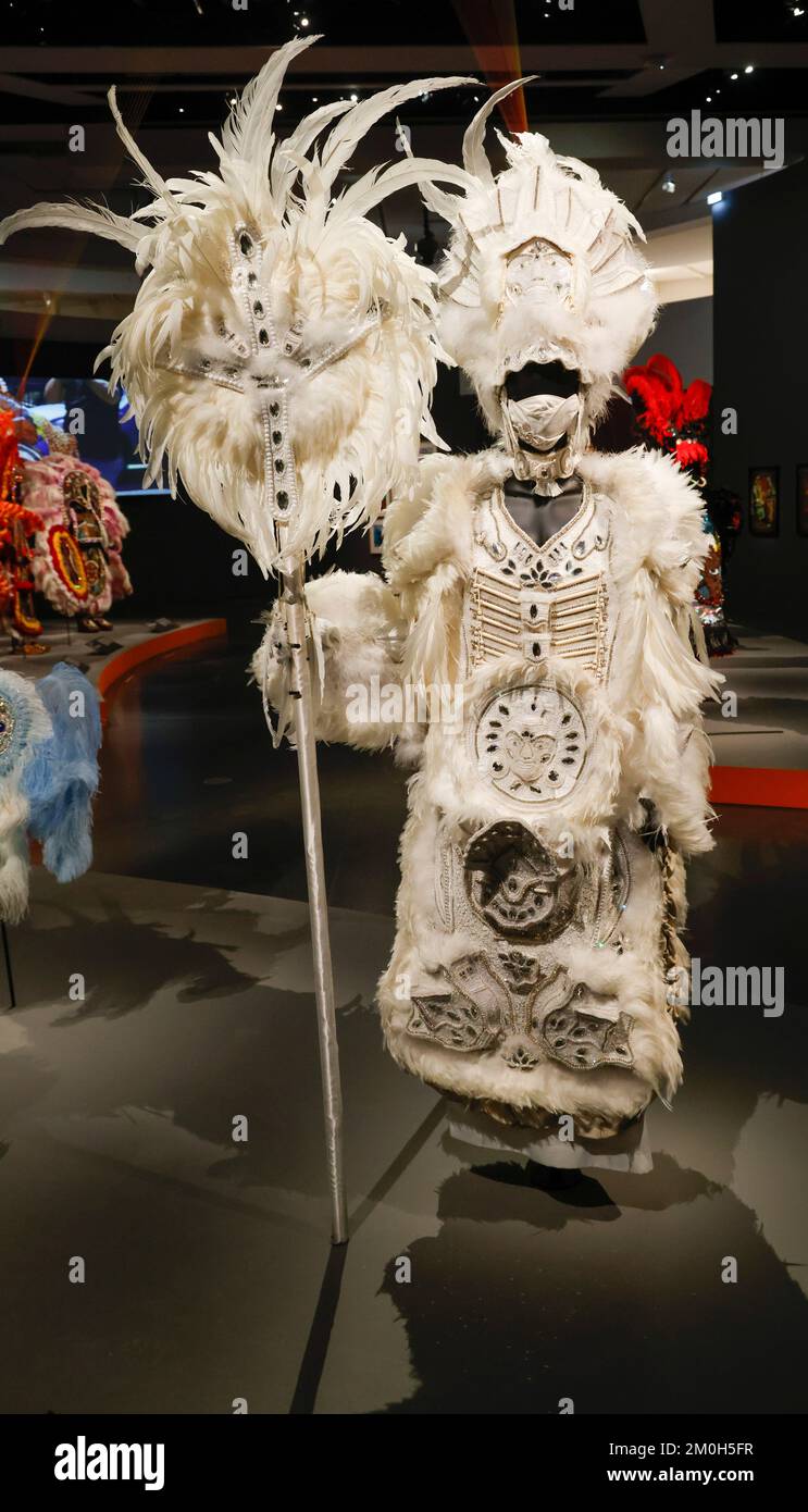 AUSSTELLUNG DER SCHWARZEN INDIANER IM QUAI BRANLY MUSEUM Stockfoto