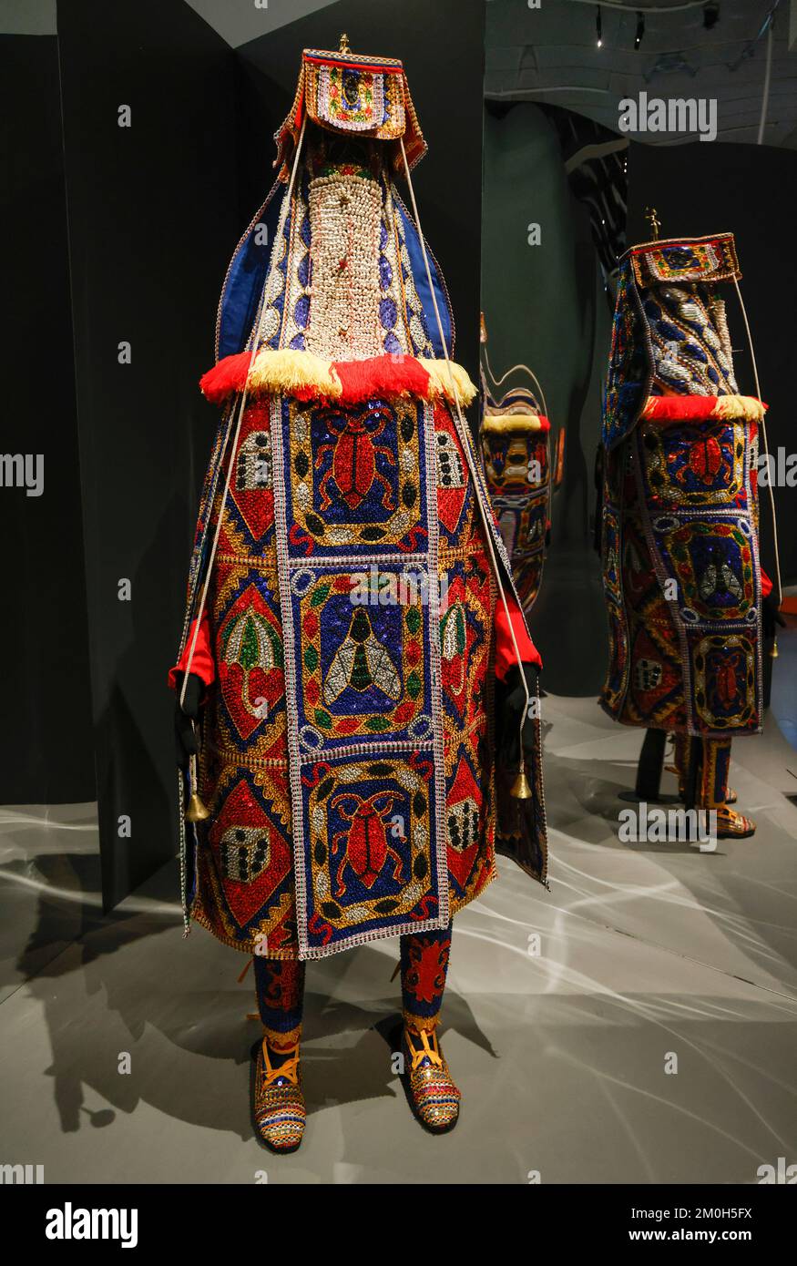 AUSSTELLUNG DER SCHWARZEN INDIANER IM QUAI BRANLY MUSEUM Stockfoto