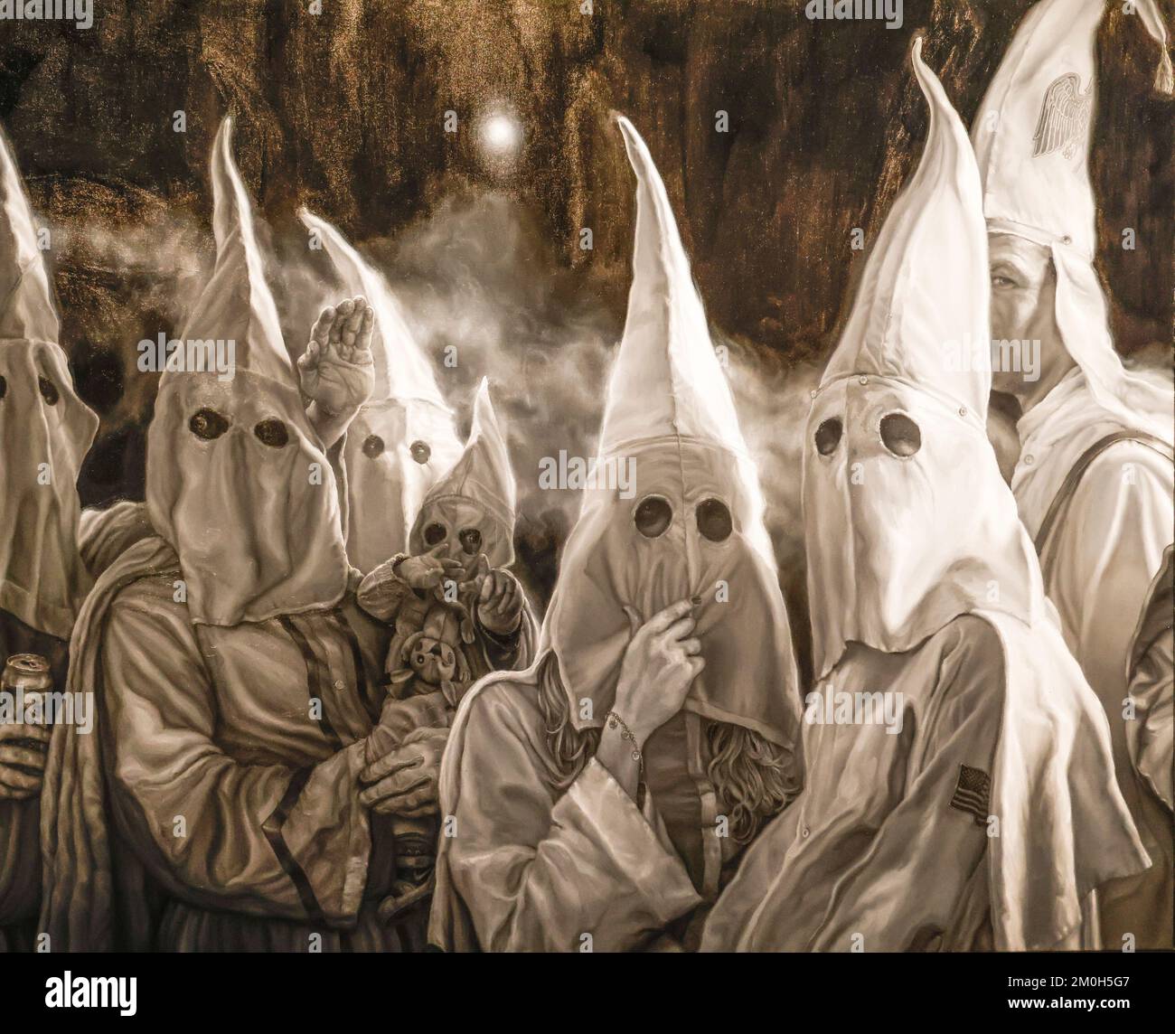 AUSSTELLUNG DER SCHWARZEN INDIANER IM QUAI BRANLY MUSEUM Stockfoto