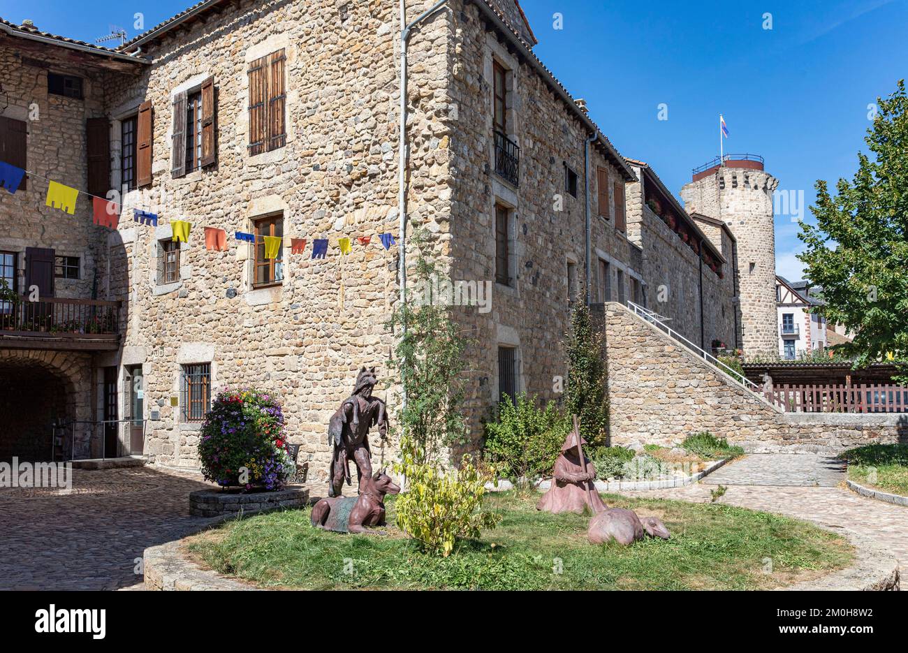 Frankreich, Lozere, Le Malzieu Ville Stockfoto