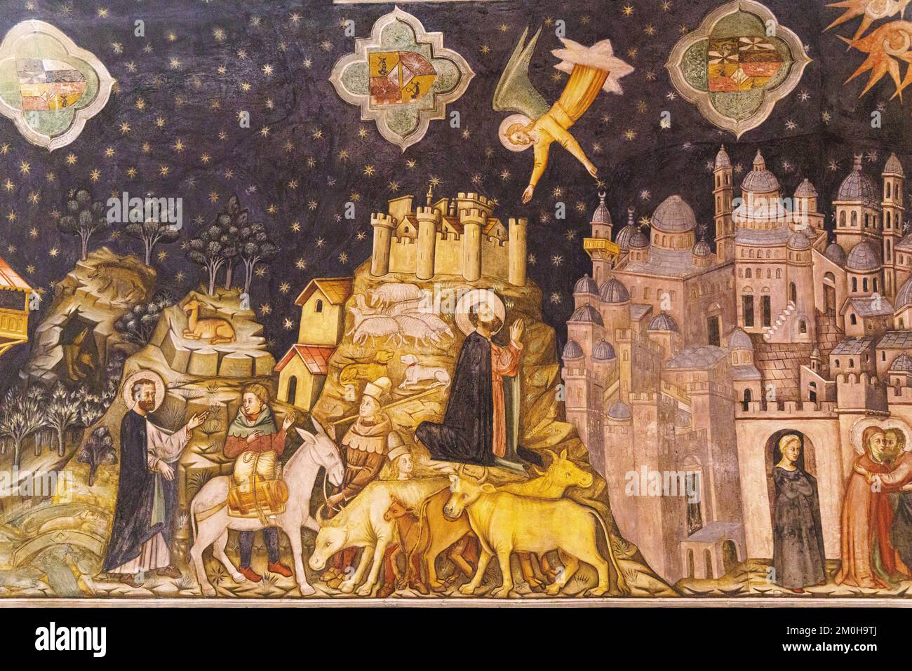 Italien, Apulien, Galatina, Basilika di Santa Caterina d'Alessandria, Wandmalereien Stockfoto