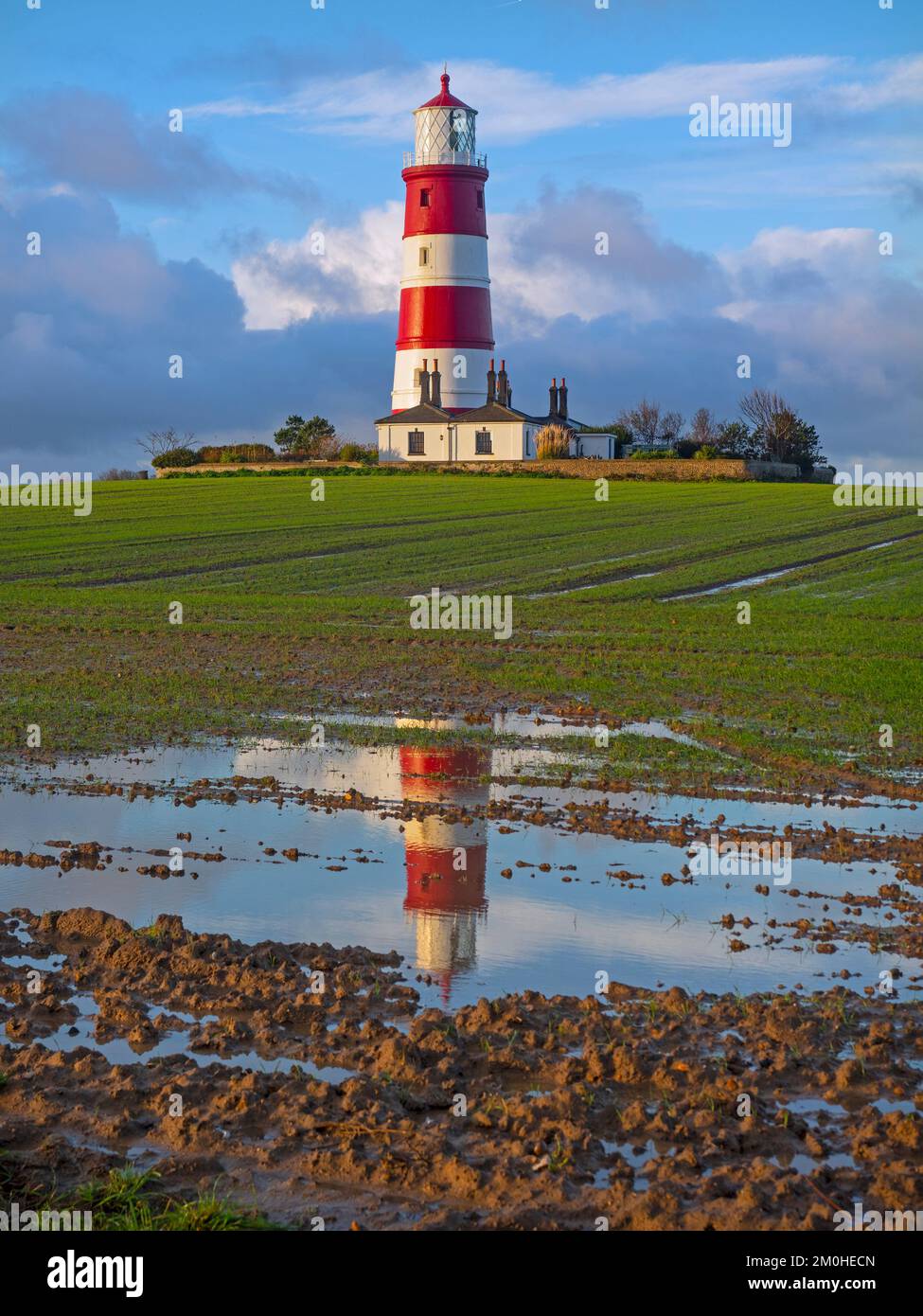 Happisburgh Light House Norfolk UK Dezember Stockfoto