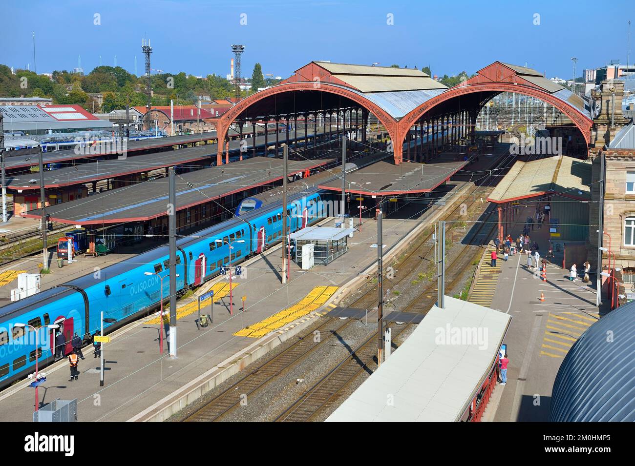 Frankreich, Bas Rhin, Straßburg, Hauptbahnhof und Glasdach des Architekten Jean-Marie Duthilleul vom Architekturbüro Arep Stockfoto