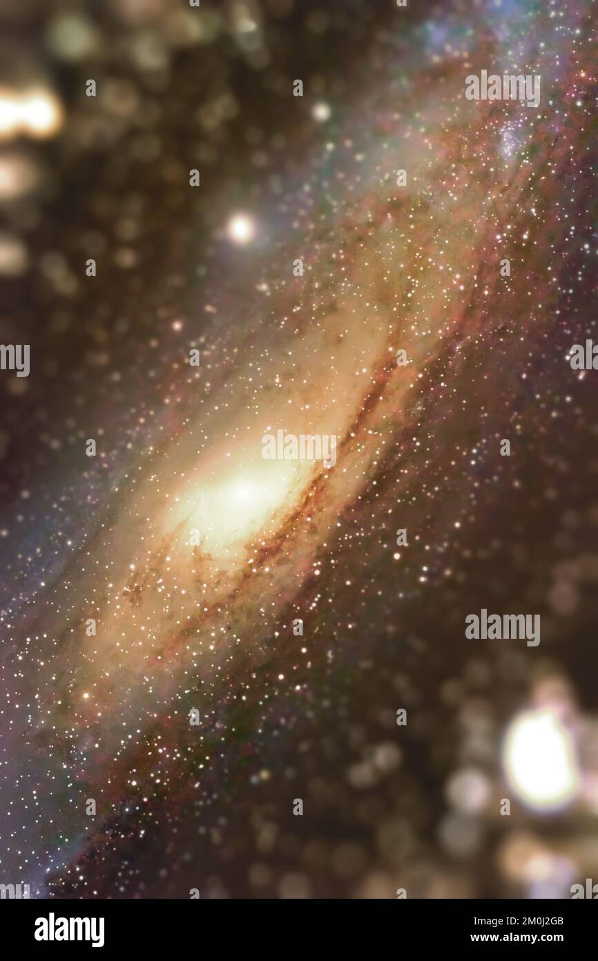 Andromeda Galaxie, Spiral Galaxie Konstellation von Andromeda M31 Stockfoto