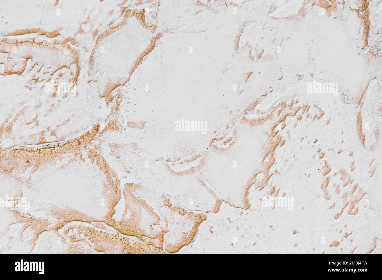 Weiße Innenwand Textur mit abstrakten braunen Muster Design Oberfläche Hintergrund. Stockfoto