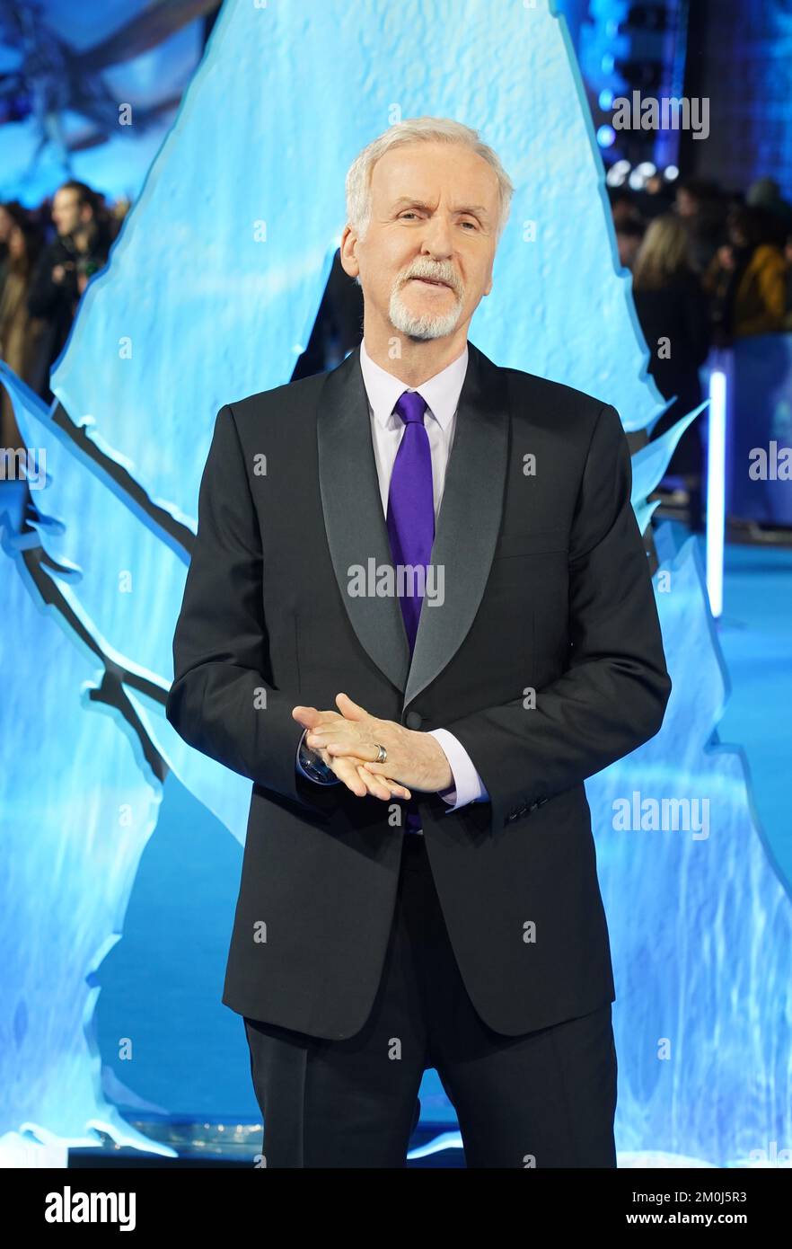 James Cameron kommt zur Weltpremiere von Avatar: The Way of Water im Odeon Luxe in Leicester Square, London. Foto: Dienstag, 6. Dezember 2022. Stockfoto