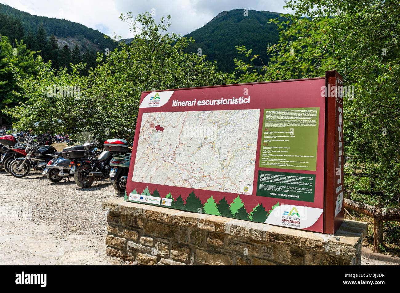 Wegweiser, berceto, italien Stockfoto
