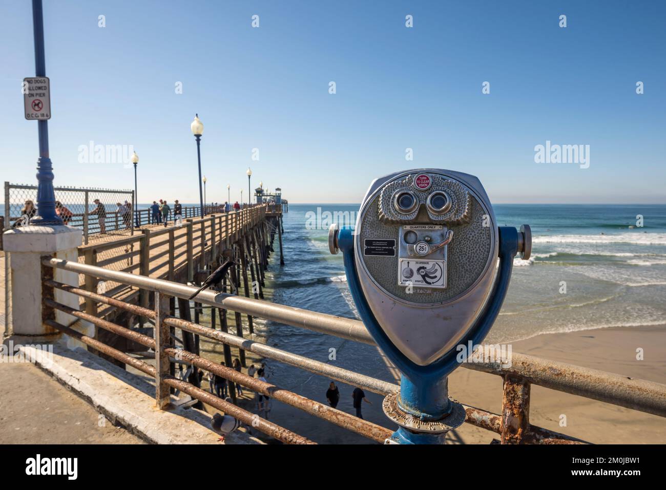 Oceanside Pier an einem Winternachmittag. Oceanside, Kalifornien, USA. Stockfoto