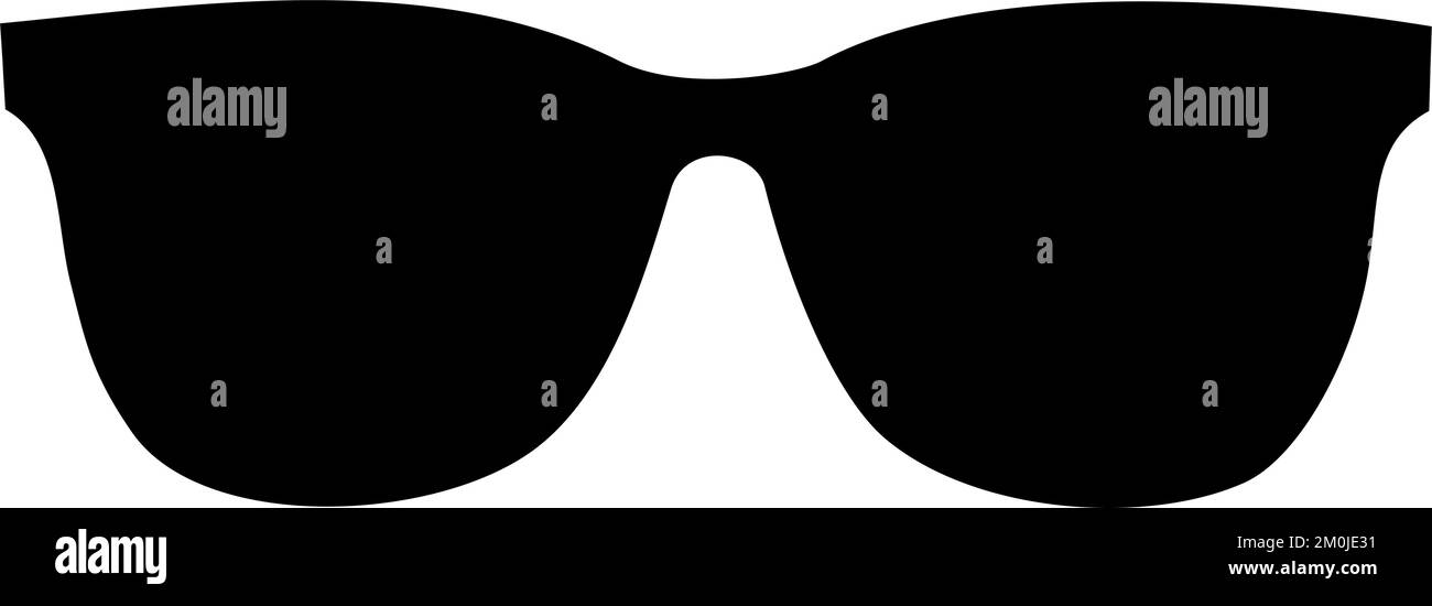 SONNENBRILLE, SCHWARZE SILHOUETTE Stock Vektor