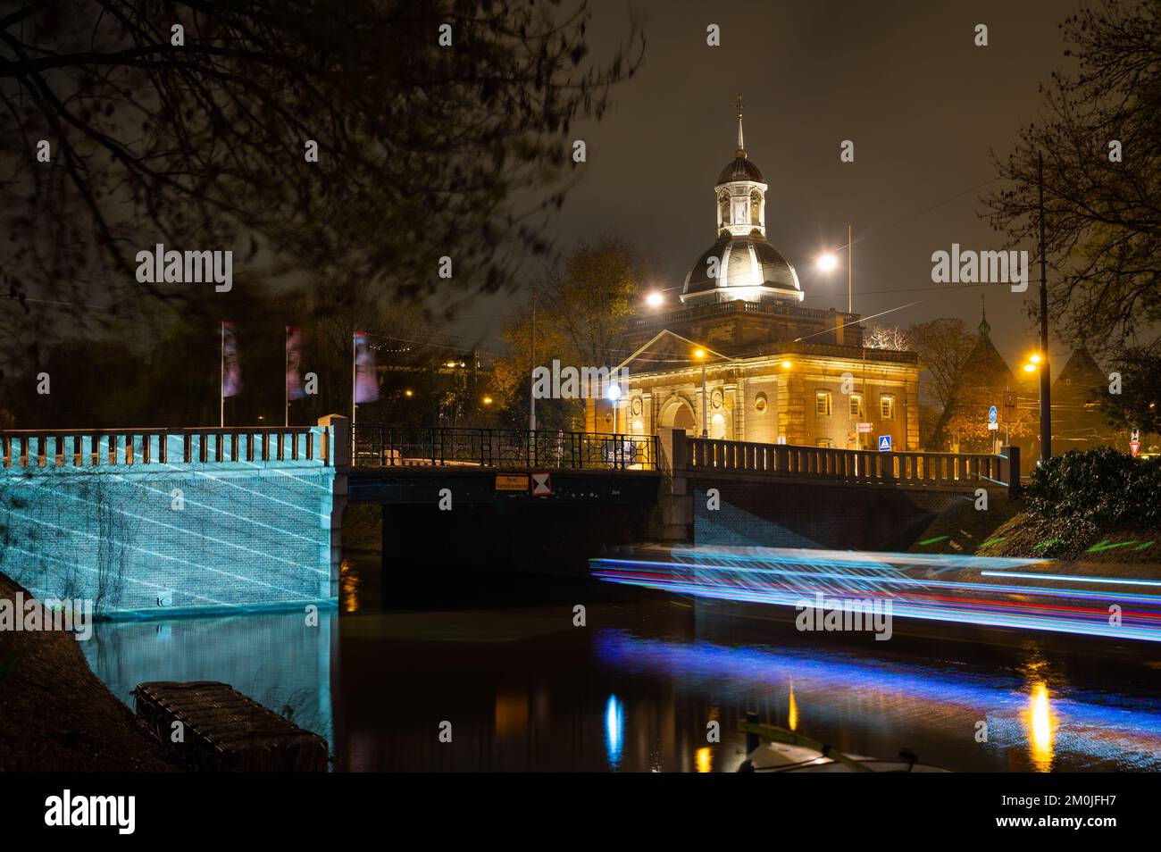 Installation des Lichtfestivals 2022 in Amsterdam Stockfoto