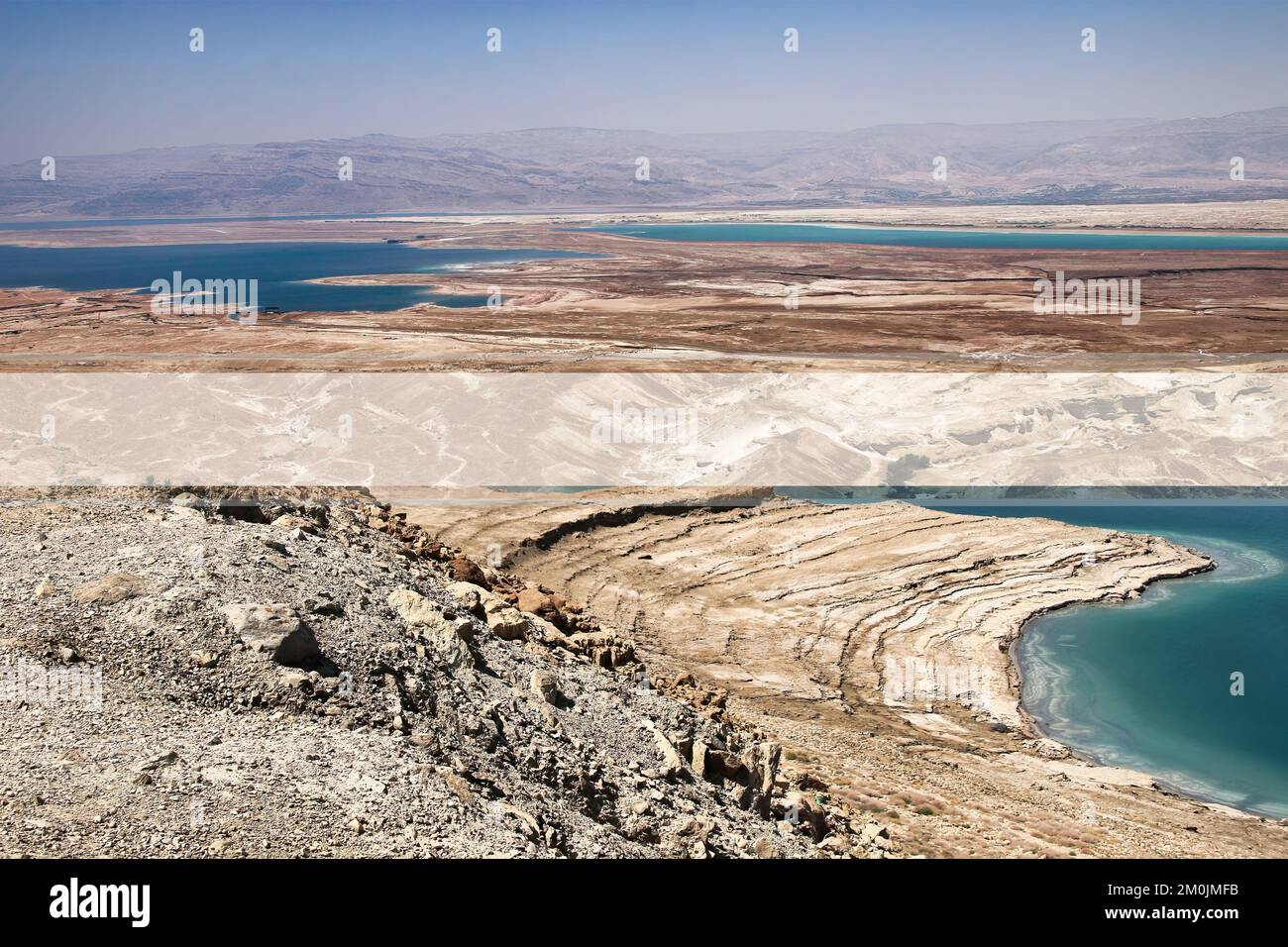 Masada ist eine Festung in Israel, die die Ruinen der letzten Festung des Königreichs Israel umgibt, bevor sie von den Römern vollständig zerstört wurde. Stockfoto