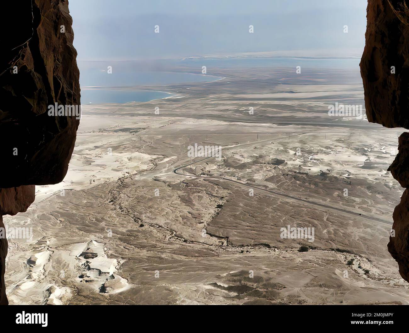 Masada ist eine Festung in Israel, die die Ruinen der letzten Festung des Königreichs Israel umgibt, bevor sie von den Römern vollständig zerstört wurde. Stockfoto