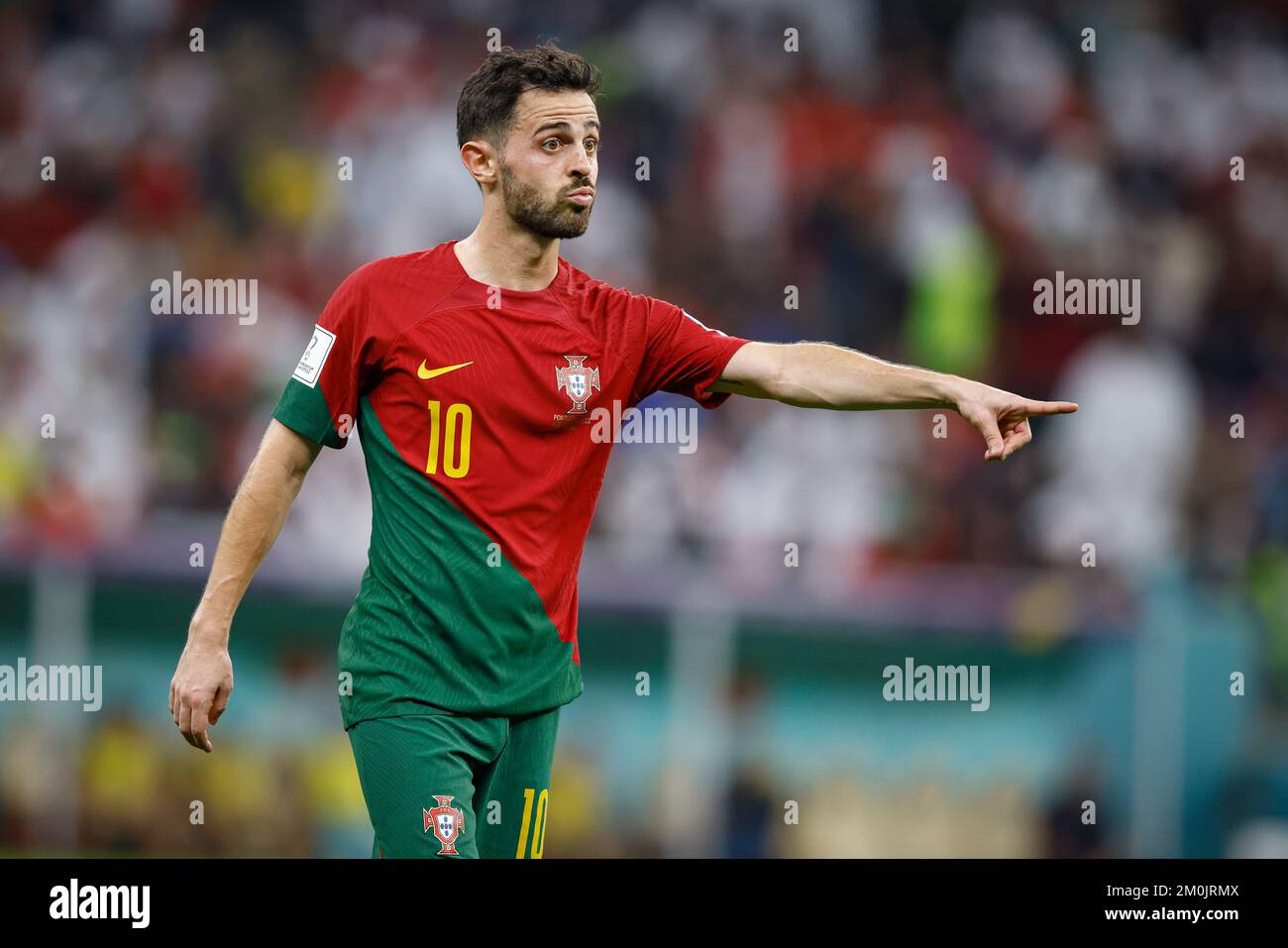 Lusail, Catar. 06.. Dezember 2022. BERNARDO SILVA aus Portugal während eines Spiels zwischen Portugal x Su? A, gültig für die Runde 16 der Weltmeisterschaft, die im Lusail-Nationalstadion in Lusail, Katar, stattfindet. Kredit: Rodolfo Buhrer/La Imagem/FotoArena/Alamy Live News Stockfoto