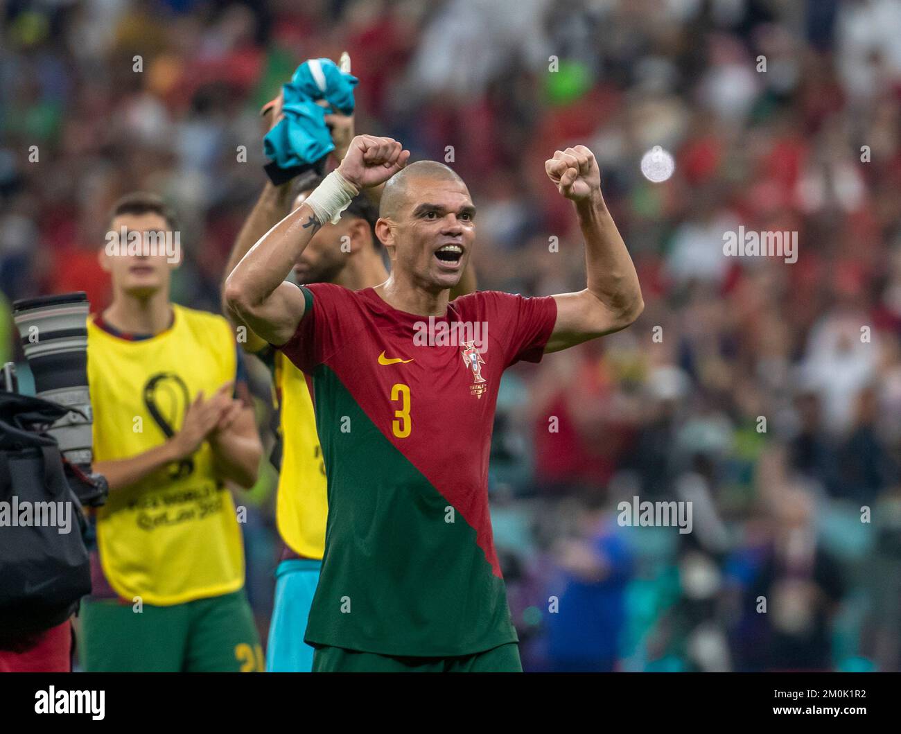 LUSAIL, AD - 06.12.2022: PORTUGAL gegen DIE SCHWEIZ – Portugal gegen die Schweiz Partei, Spiel gültig für das achte Finale der FIFA-Weltmeisterschaft 2022, im Lusail-Stadion, Doha, Katar (Foto: Juan Antonio Sánchez/Fotoarena/Sipa USA) Stockfoto