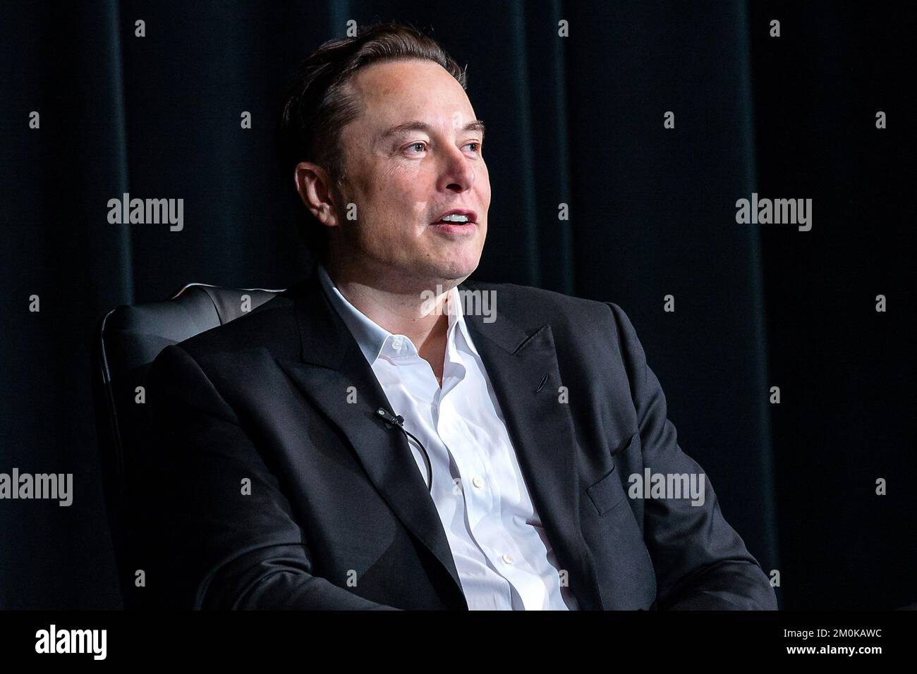 Elon Musk, der reichste Mann der Welt und CEO von Tesla, SpaceX und Twitter. Moschus ist außerdem Gründer der Boring Company und Mitbegründer von Neuralink, OpenAI und der Online-Bank x.com, die mit Confinity zu PayPal fusionierte. Stockfoto