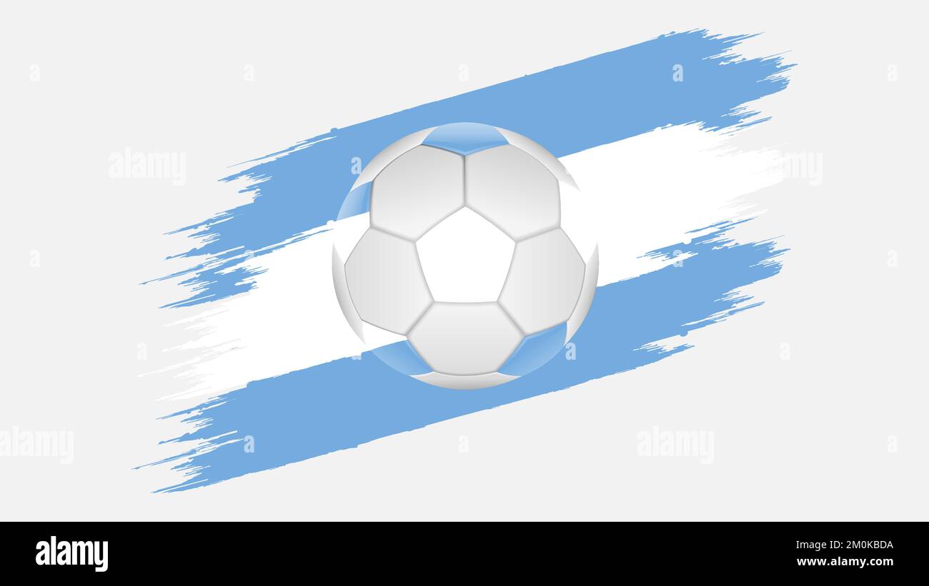 Argentinien Fußball Vektor Argentinien Flaggen Farben Grunge Vektorbild Stock Vektor