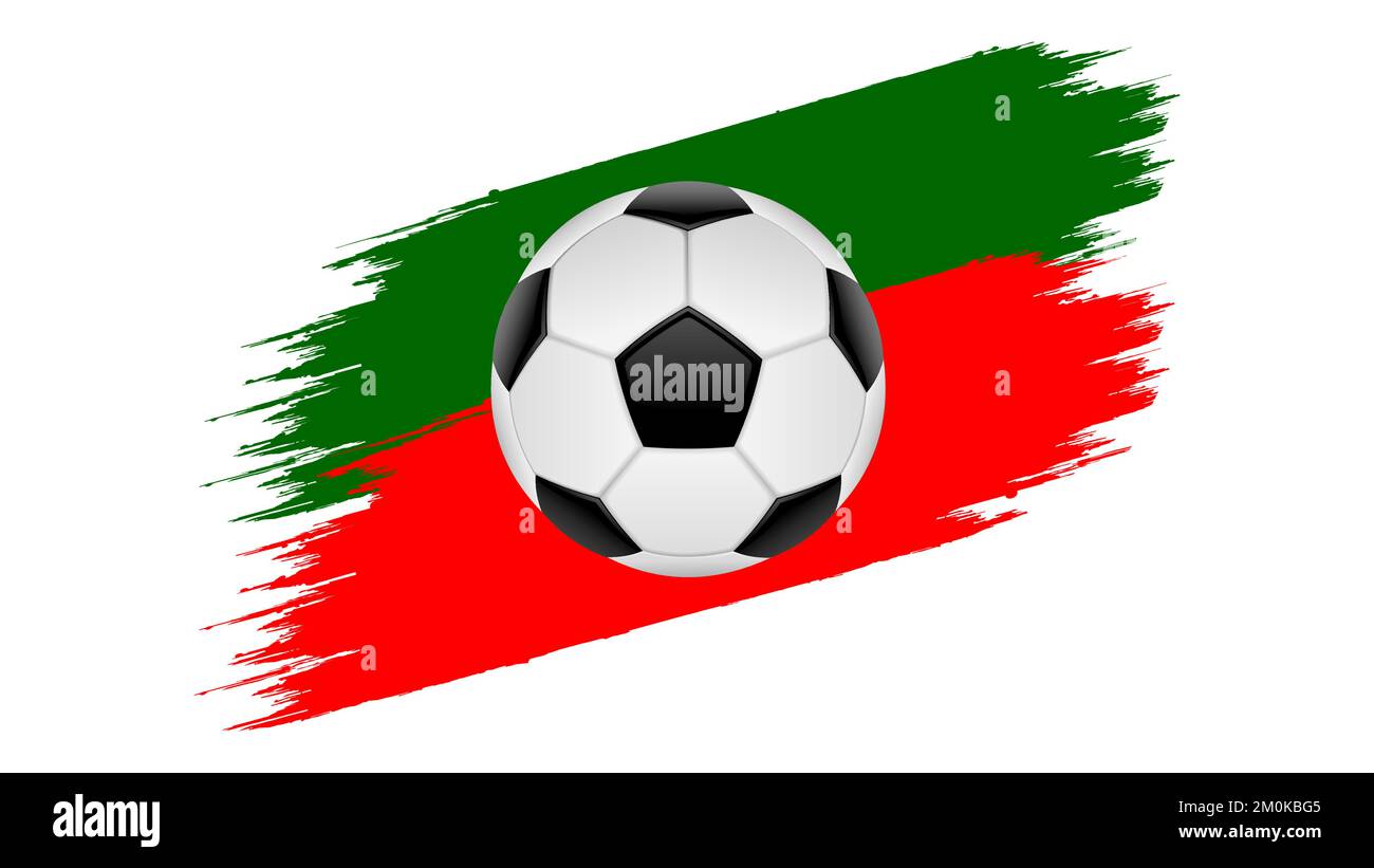 Portugal Fußball Vektor und Portugal Flagge Farben Grunge Vektorbild Stock Vektor