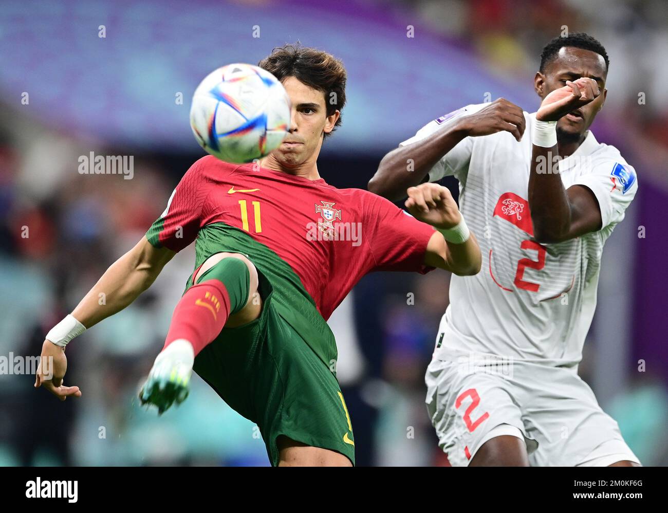 v.l. Joao Felix, Edimilson Fernandes (Schweiz) Lusail, 06.12.2022, FIFA ...