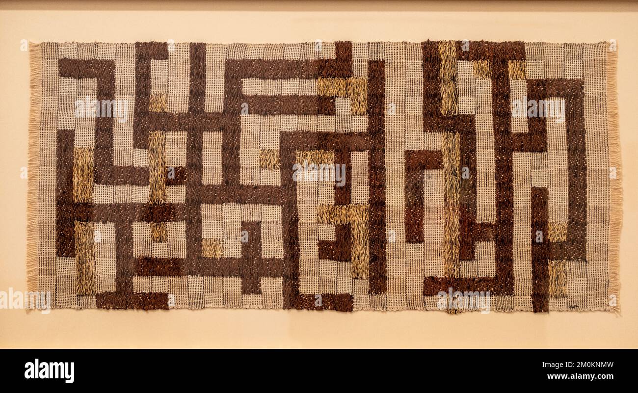 Ohne Titel, Anni Albers, 1941, Viskose, Leinen, Baumwolle, Wolle, Jute, Bauhaus Stockfoto
