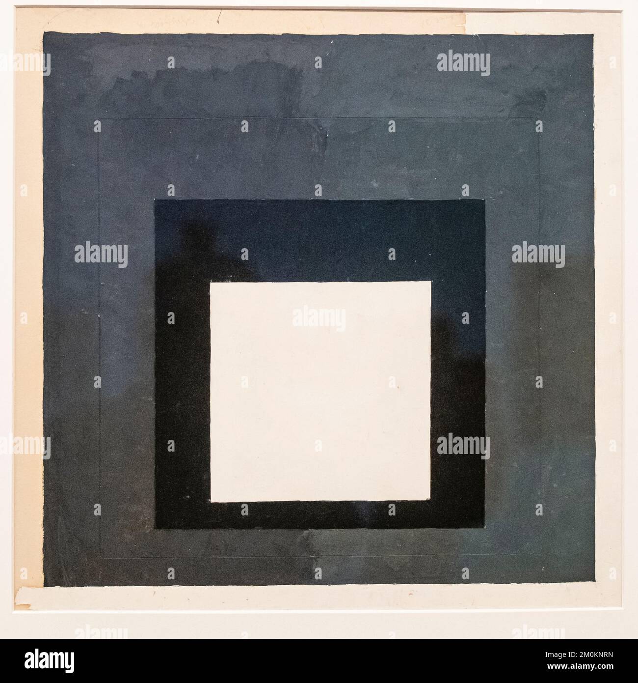 Farbstudie für Hommage an den Platz, 1950, Öl auf Blottingpapier, Josef Albers, Bauhaus Stockfoto