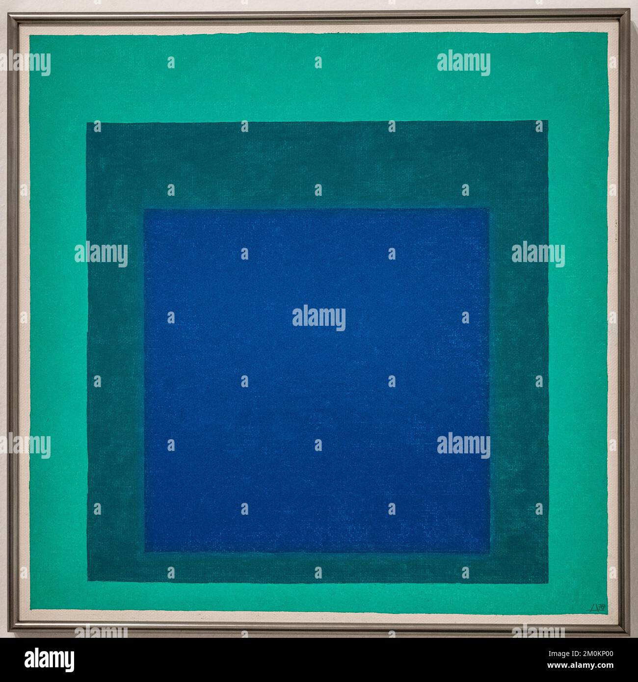 Farbstudie zur Hommage an den Platz, 1955, Öl auf Masonit, Josef Albers, Bauhaus Stockfoto