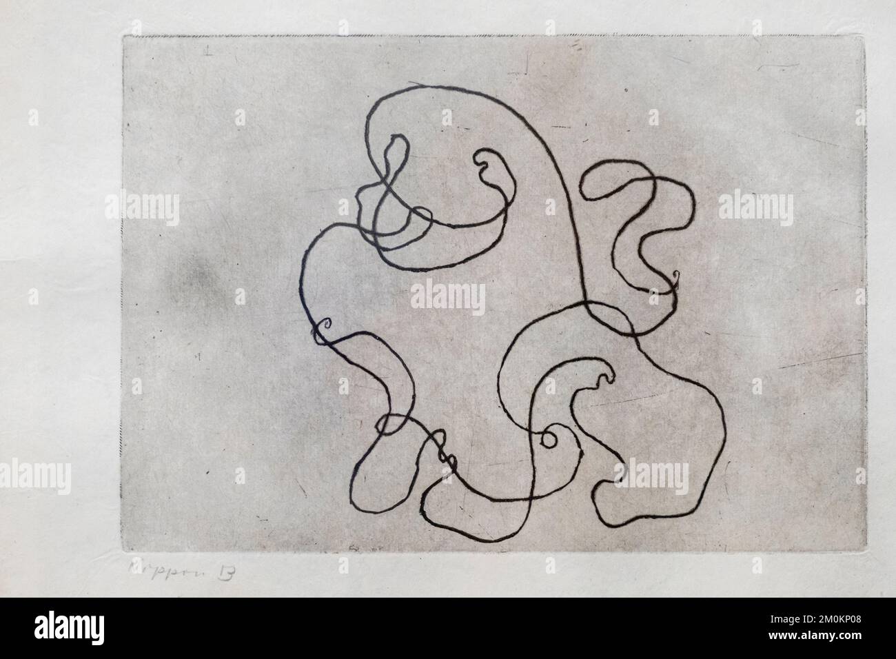 Josef Albers, Nippon B, 1942, trockene Spitze, Bauhaus Stockfoto