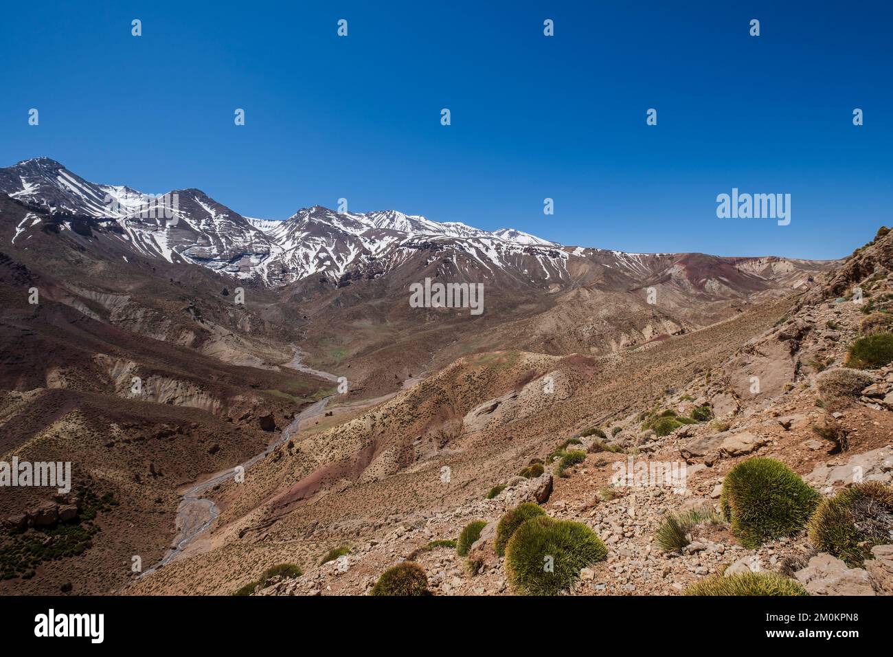 Oumassine-MGOun-Gebirge von Timaratine, MGOun Trek, Atlas-Gebirge, marokko, afrika Stockfoto