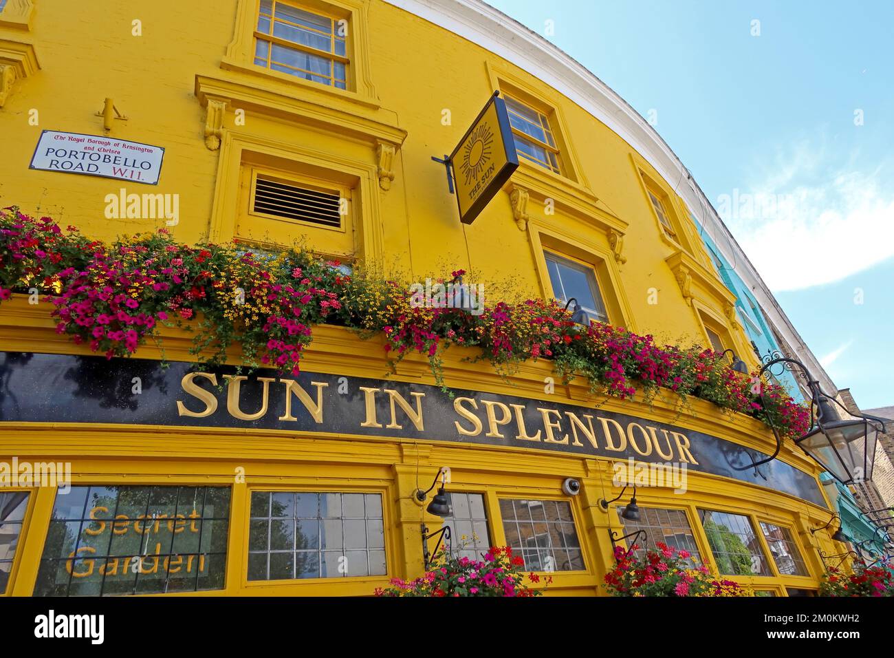 Sun in Splendour, Pub, 7 Portobello Road, Notting Hill, RBKC, London, England, Großbritannien, W11 3DA Stockfoto