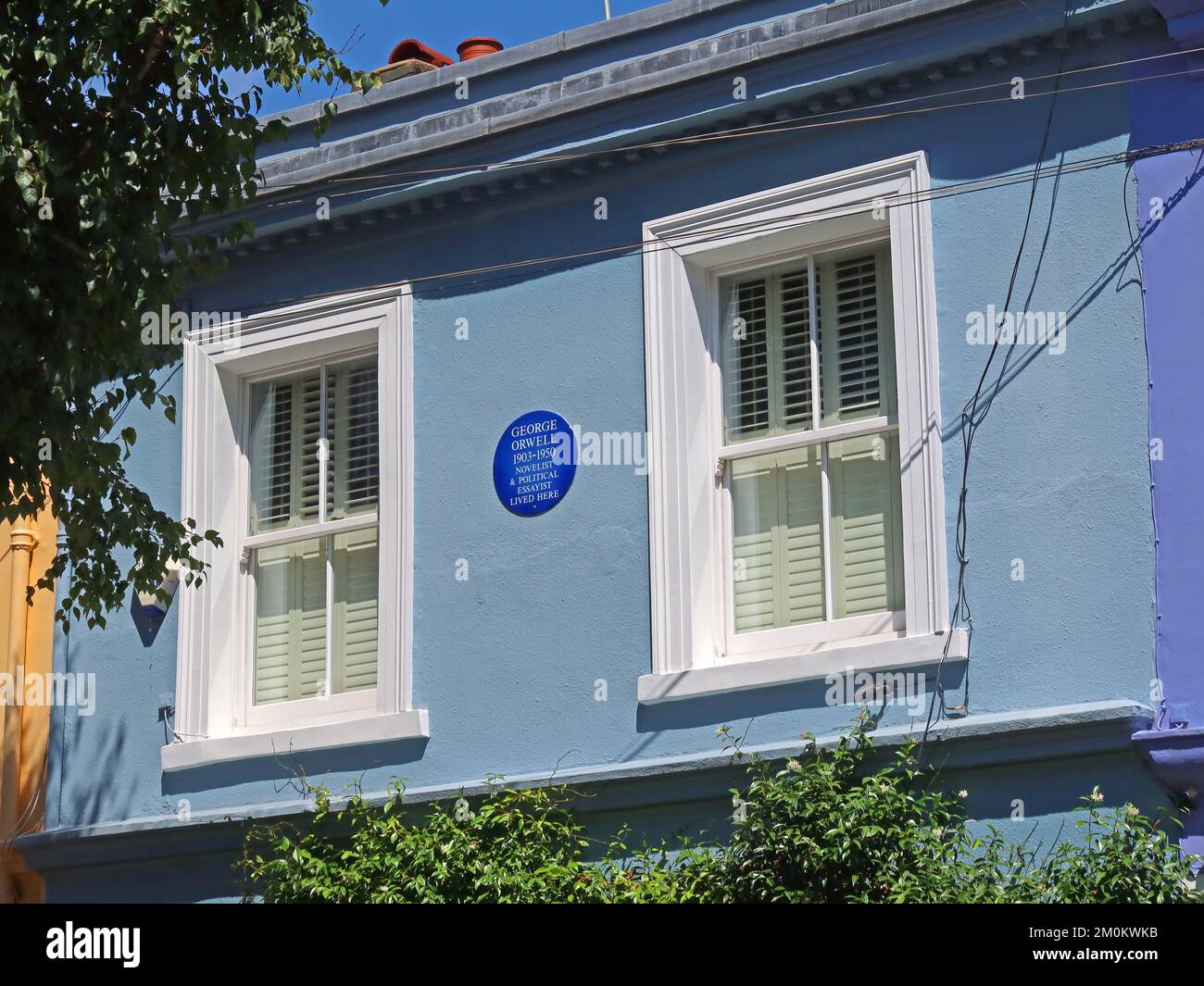 George Orwell 1903-1950, Blue Plaque 22 Portobello Road Notting Hill London, England, UK, W11 3DH Stockfoto