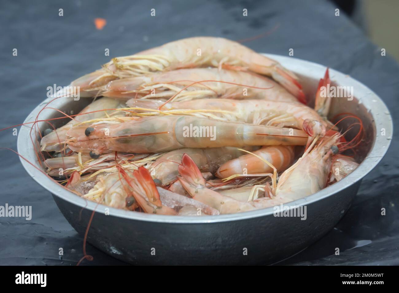 Fischmarkt in Puerto Lopez, Ecuador. Puerto López (16.000 Einwohner) ist ein kleines Fischerdorf in einer bogenförmigen Bucht an der Pazifikküste der EG Stockfoto