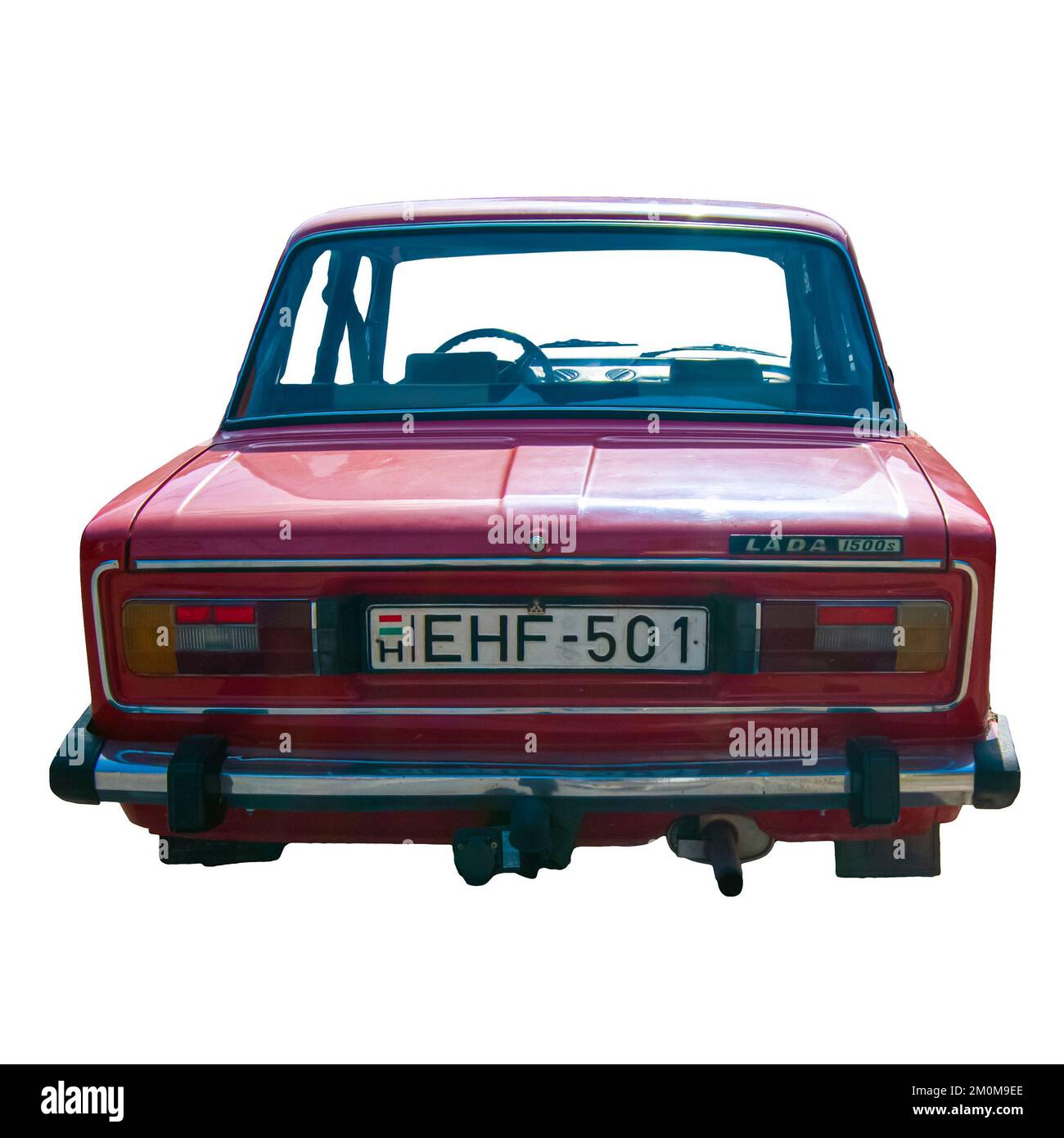 Lada 1500s auf weißem Hintergrund die VAZ-2103 Zhiguli ist eine kompakte Luxuslimousine (kleine Klasse, Pkw, Modell 3 in sowjetischer Klassifizierung), Stockfoto