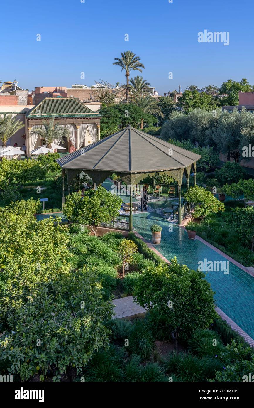 Der geheime Garten in Marrakesch. Zwei miteinander verbundene Gärten
