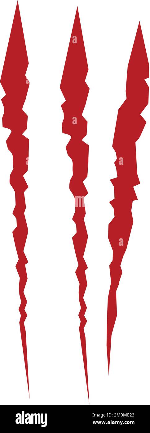 Tierkratzer. Rotes Wutsymbol Stock Vektor