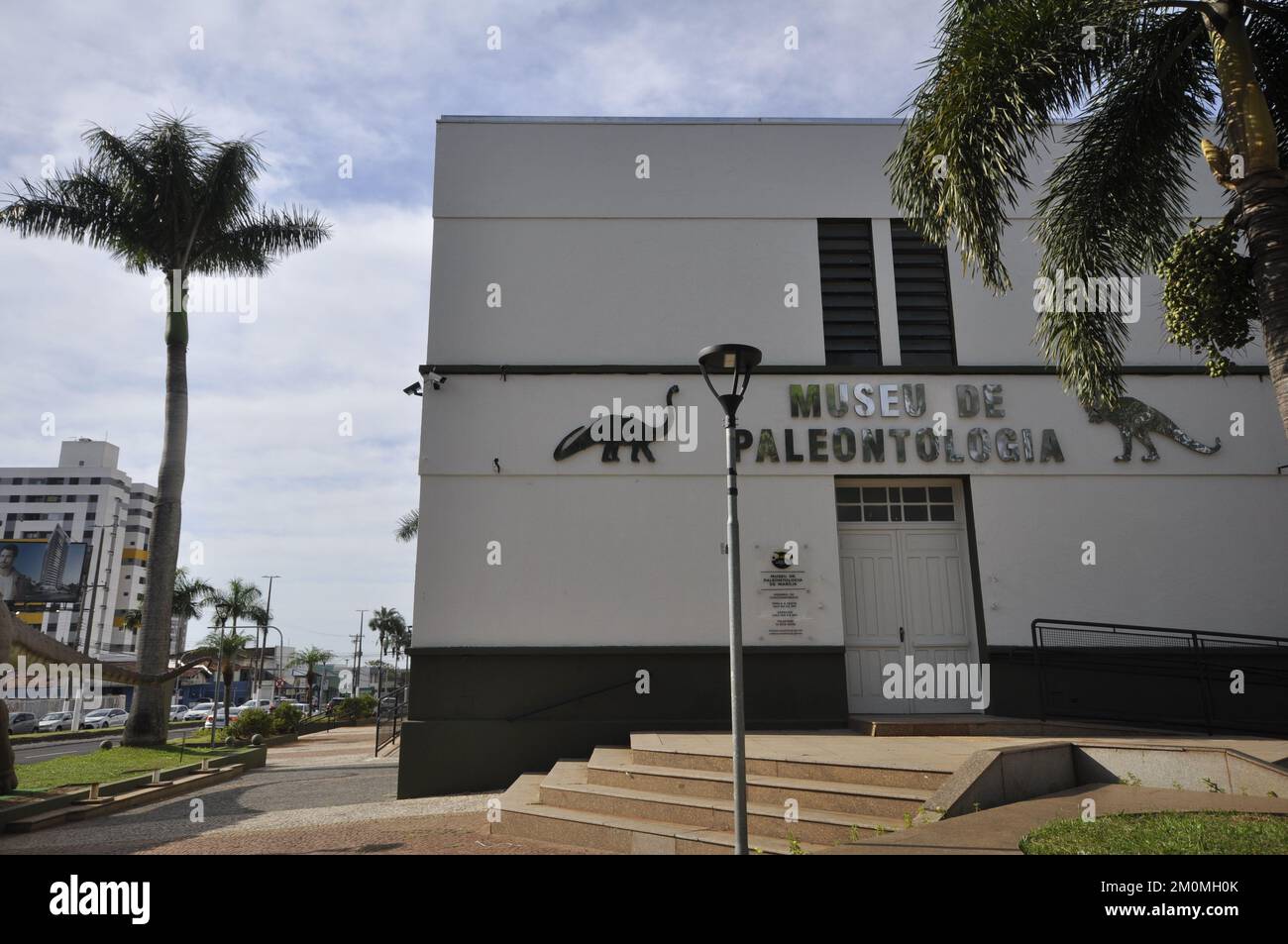 Marilia, São Paulo, Brasilien - 27. Oktober 2022: Fassade des Paläontologiemuseums der Stadt Marília, São Paulo, Brasilien: Editorial Stockfoto