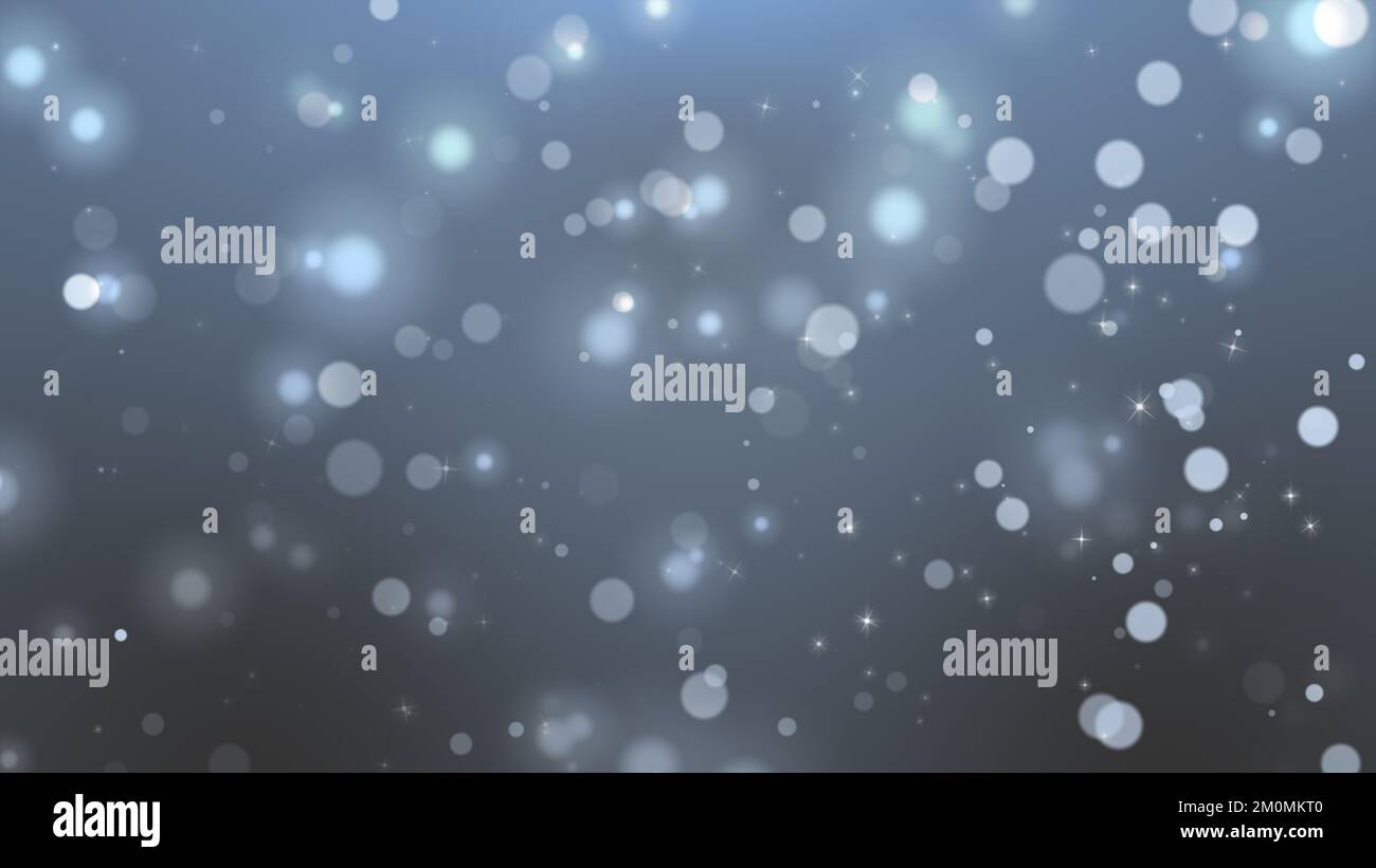 Blauer Winterhintergrund mit Schneeflocken Stockfoto