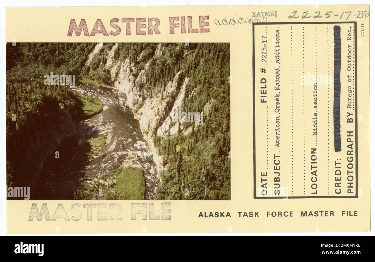 American Creek Katmai-Ergänzungen. Alaska Task Force Fotos Stockfoto