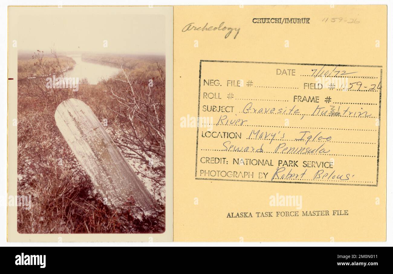 Grabstätte Des Kuzitrin-Flusses. Alaska Task Force Fotos Stockfoto