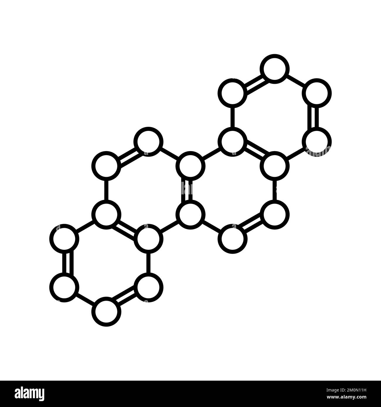 Symbol für abstraktes Molekül. Symbol für Chemie, Wissenschaft, Labor, Ausbildung oder Biochemie. Vektordarstellung Stock Vektor