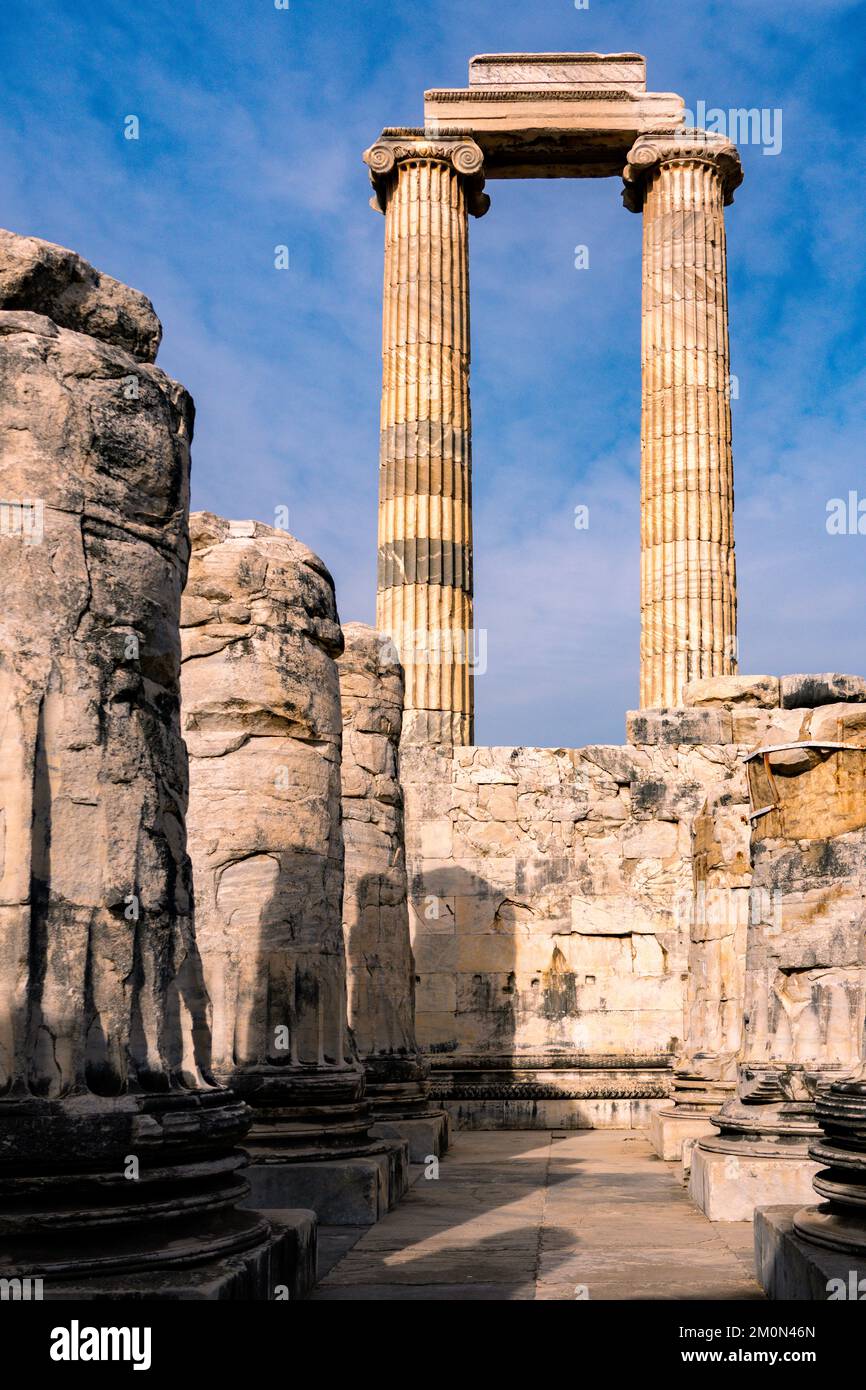 Ruinen und Tempel des Apollo in Didyam, Türkei Stockfoto
