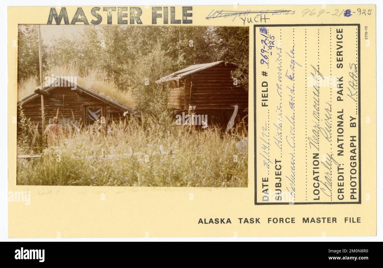 Historische Überreste zwischen Circle & Eagle. Alaska Task Force Fotos Stockfoto