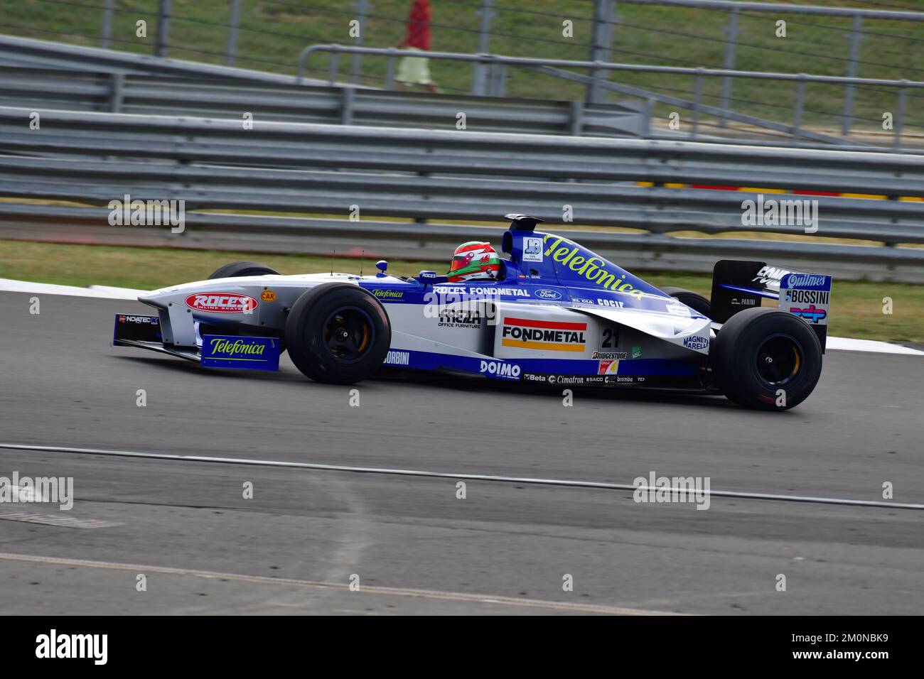 James Belton, Minardi M198, Zündgruppe F1, Vorführrunden von F1 Autos von 1989 bis 1999, eine Zeit vor dem Turboaufladung, angetrieben von hoher Drehzahl Stockfoto