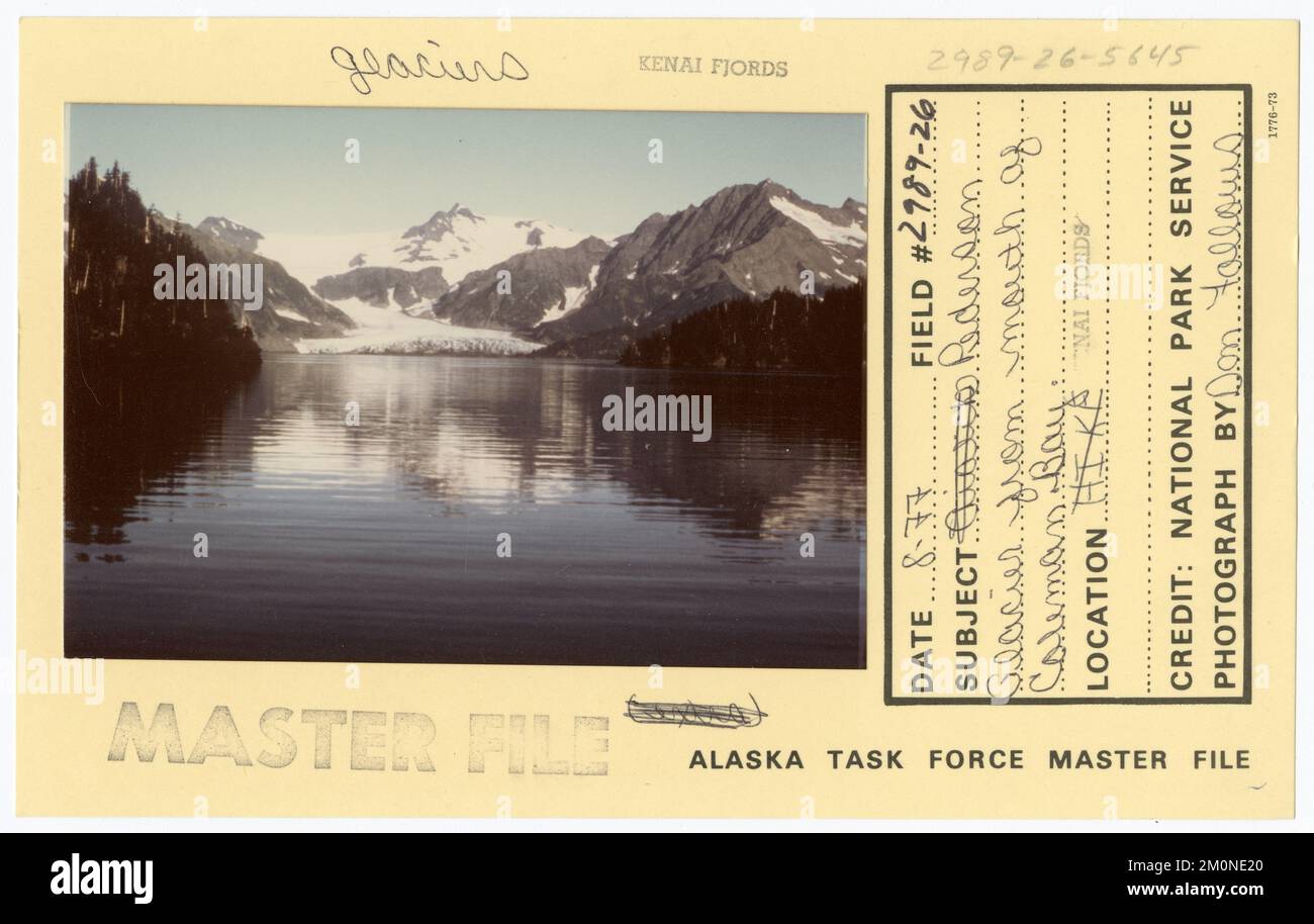 Pederson-Gletscher aus der Mündung von Coleman Bay. Alaska Task Force Fotos Stockfoto