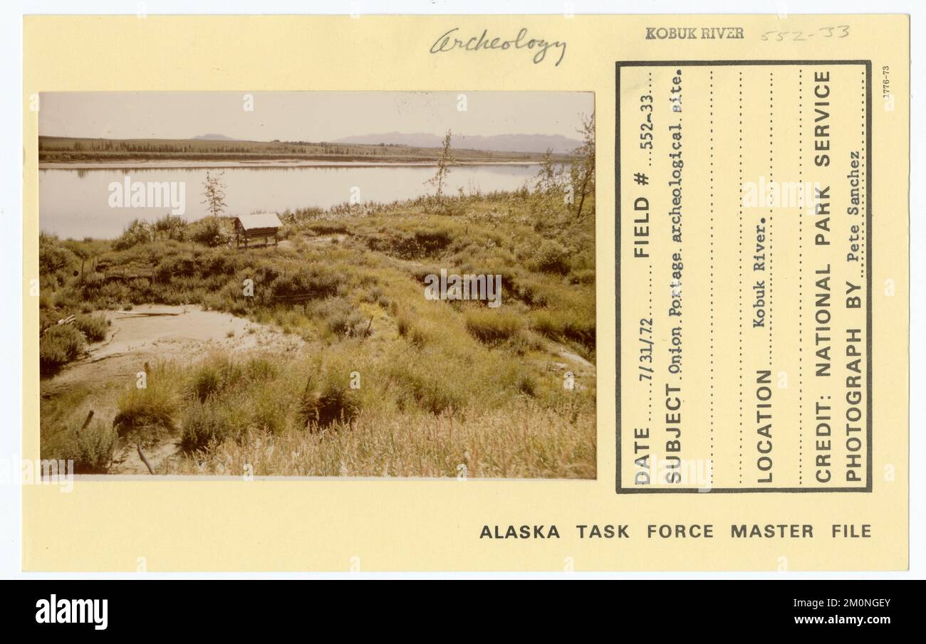 Onion Portage archäologische Stätte. Alaska Task Force Fotos Stockfoto