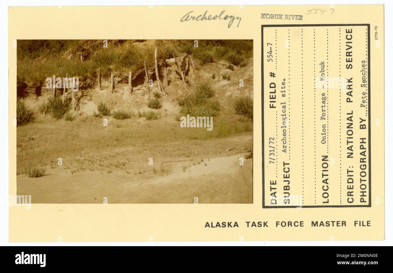 Archäologische Stätte. Alaska Task Force Fotos Stockfoto