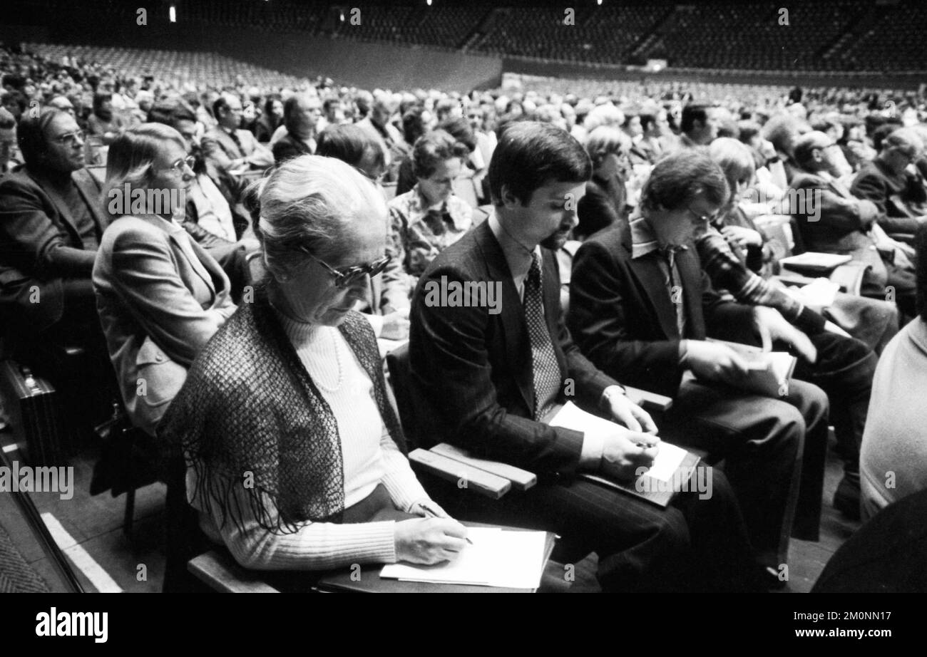 Der deutsche Fuersorgetag 38. auf 12.11.1976 in der Dortmunder Westfalenhalle, Deutschland, Europa Stockfoto