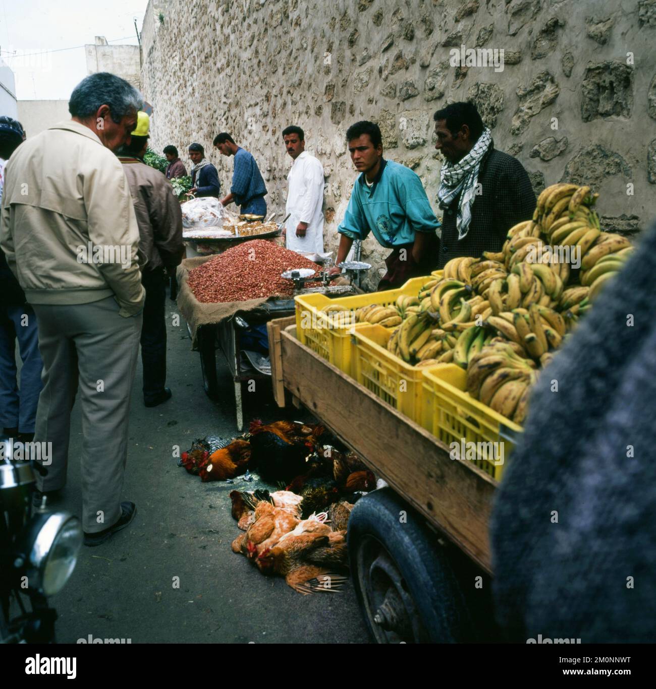 Die drittgrößte Stadt Tunesiens ist Sousse, hier am 25,2.1995, und zu dieser Zeit ein beliebtes Urlaubsziel, tun, Tunesien, Afrika Stockfoto