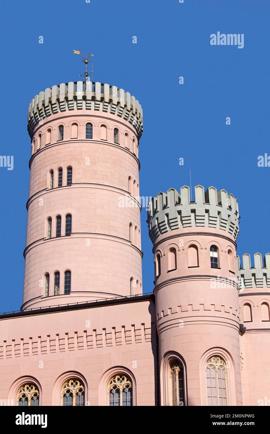 Granitz Hunting Lodge / Jagdschloss Granitz, Schloss aus dem 19.. Jahrhundert auf der deutschen Insel Rügen bei Binz in Mecklenburg-Vorpommern Stockfoto