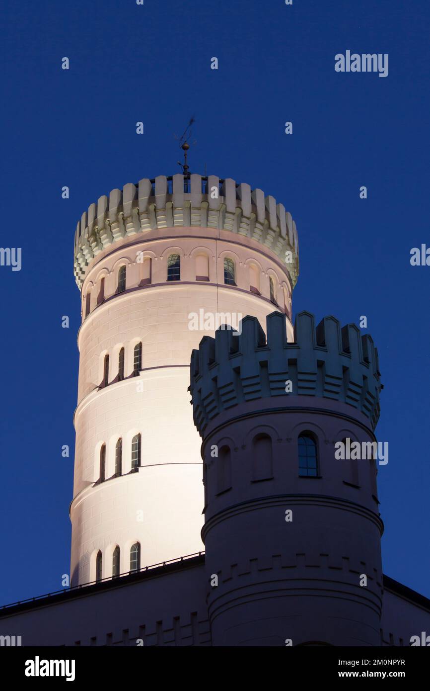 Granitz Hunting Lodge / Jagdschloss Granitz, Schloss aus dem 19.. Jahrhundert auf der deutschen Insel Rügen bei Binz in Mecklenburg-Vorpommern Stockfoto