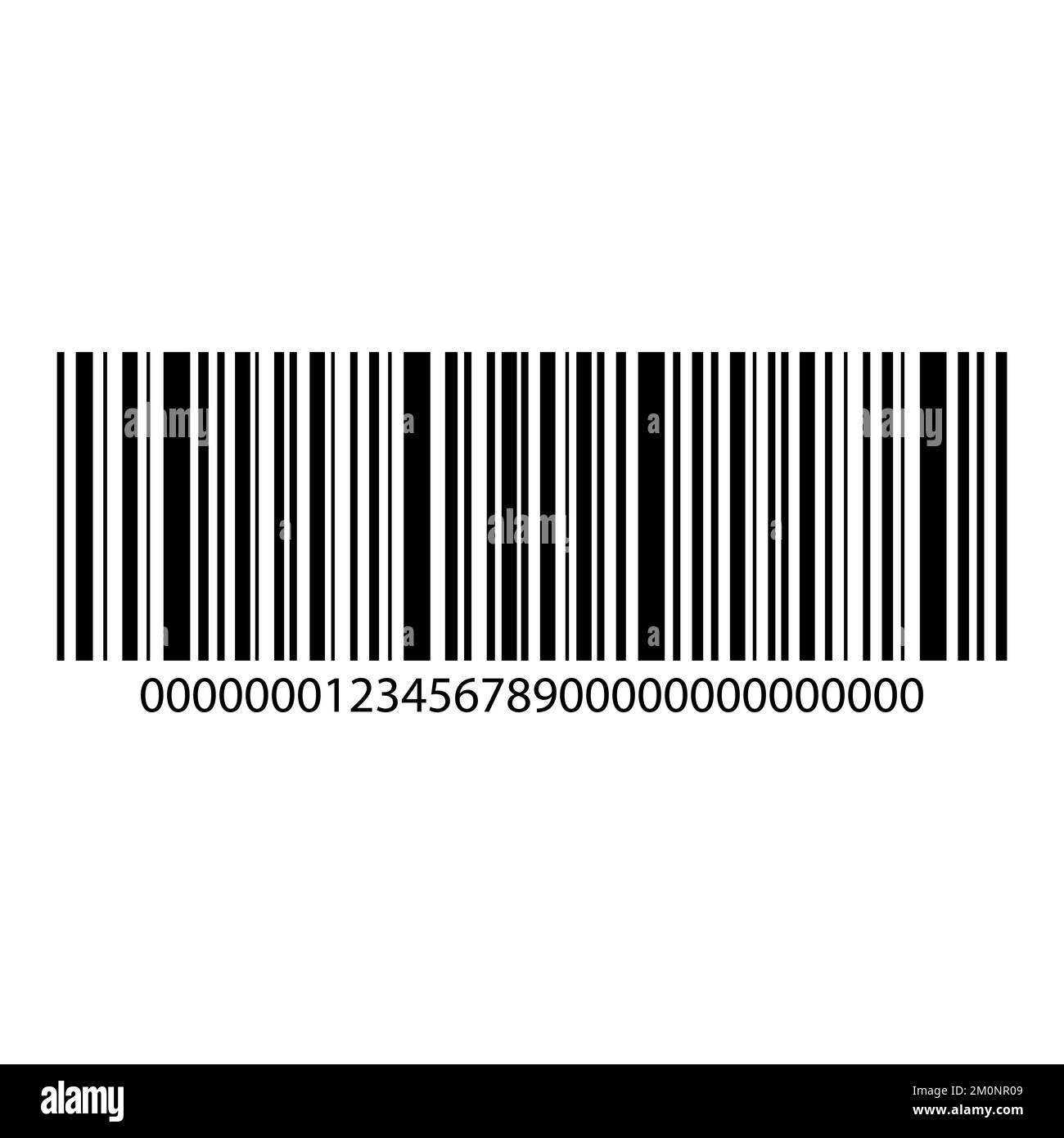 Barcode-Vektorsymbol isoliert auf weißem Hintergrund Stock Vektor