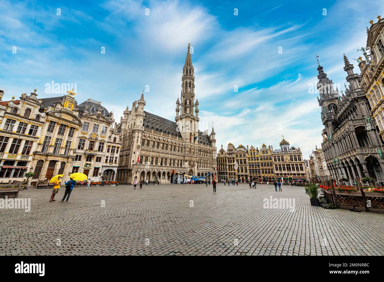 Brüsseler Rathaus, UNESCO-Weltkulturerbe Grand Place der zentrale Platz von Brüssel, Belgien, Europa Stockfoto